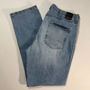 Nautica Straight Fit Stretch Men's Denim Jeans Medium Wash Distressed Size 38x32